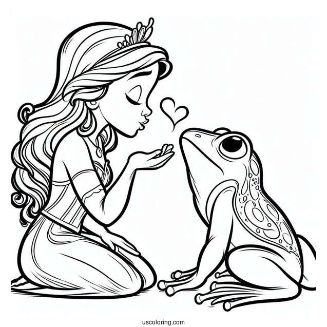Frog Prince Naveen Asking Tiana For A Kiss