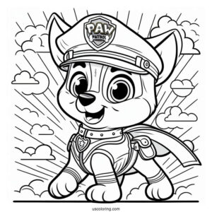 Mighty Pups Super Paws Coloring Sheet