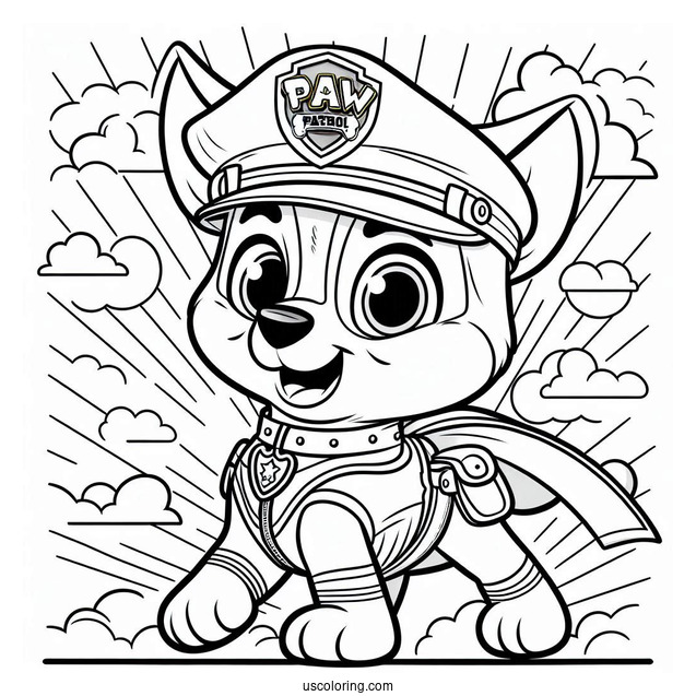 Mighty Pups Super Paws Coloring Sheet