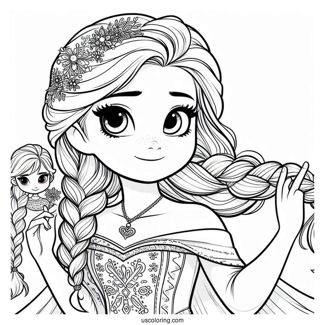 Anna And Elsa To Color For Kids