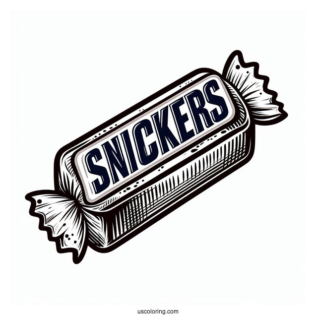 Snickers Candy Bar To Color