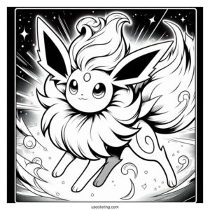 Flareon Incandescent Awakening Pokemon Card Coloring Page