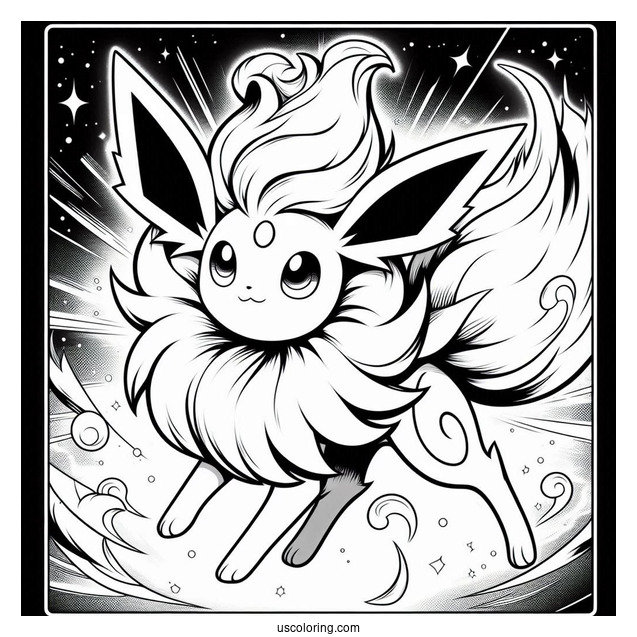 Flareon Incandescent Awakening Pokemon Card Coloring Page