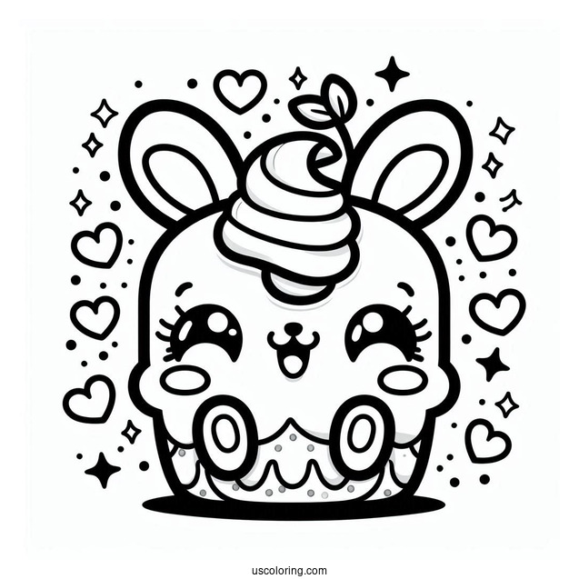 Kawaii Scoonie Shopkins To Color