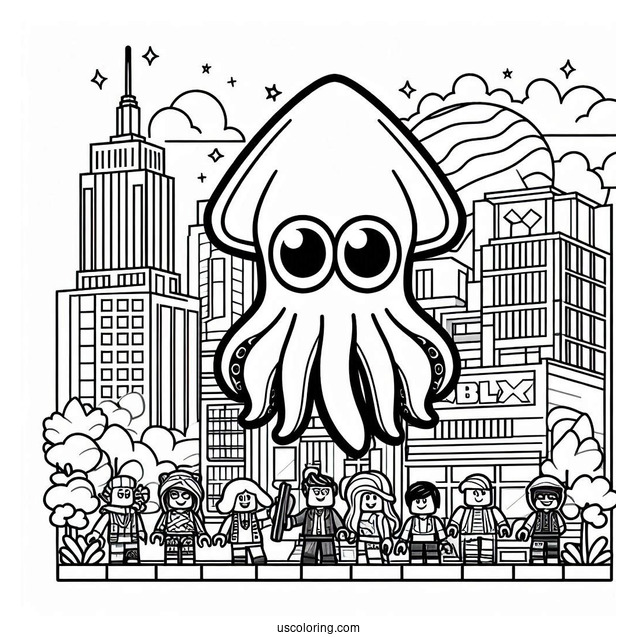Squid Game Roblox Coloring Page