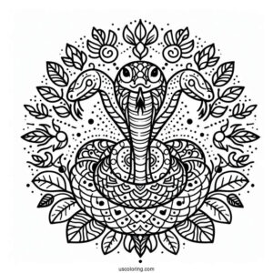 Snake Mandala To Color For Adults