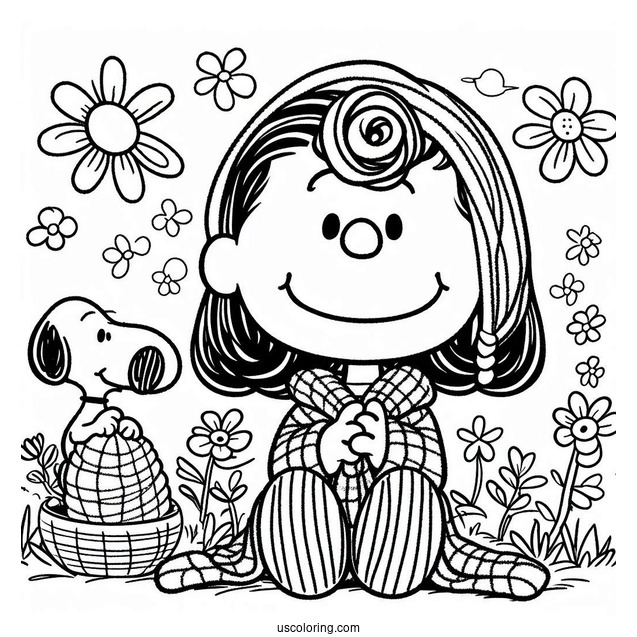 Coloring Page Of Sally From Peanuts