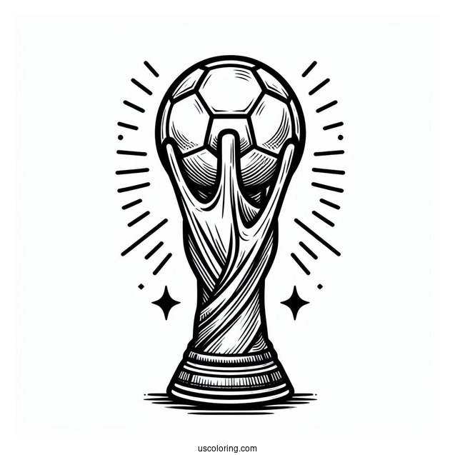 Fifa World Cup Trophy Coloring Sheet