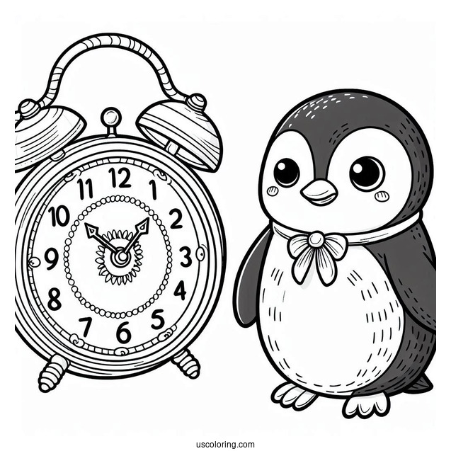 Penguin Shaped Clock