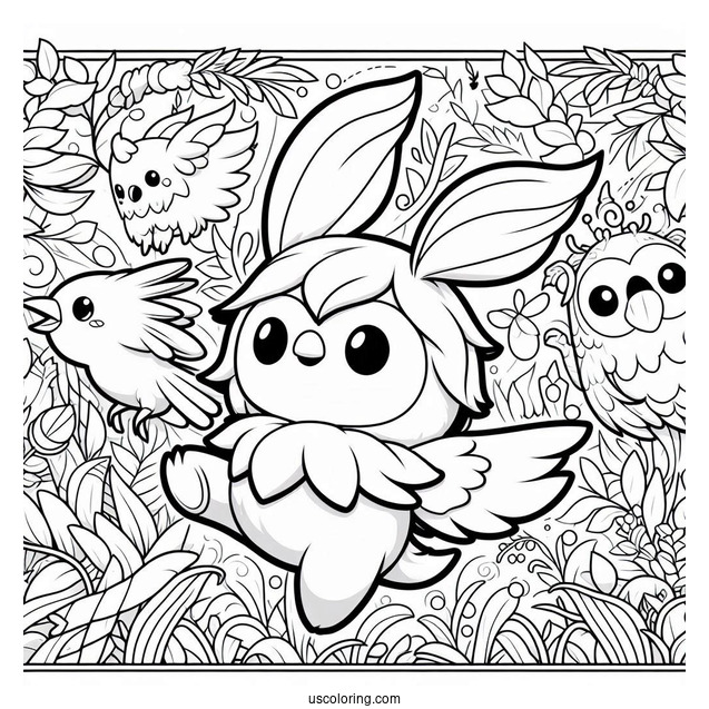 Full Page Sprunki Coloring Page Of Characters Poster