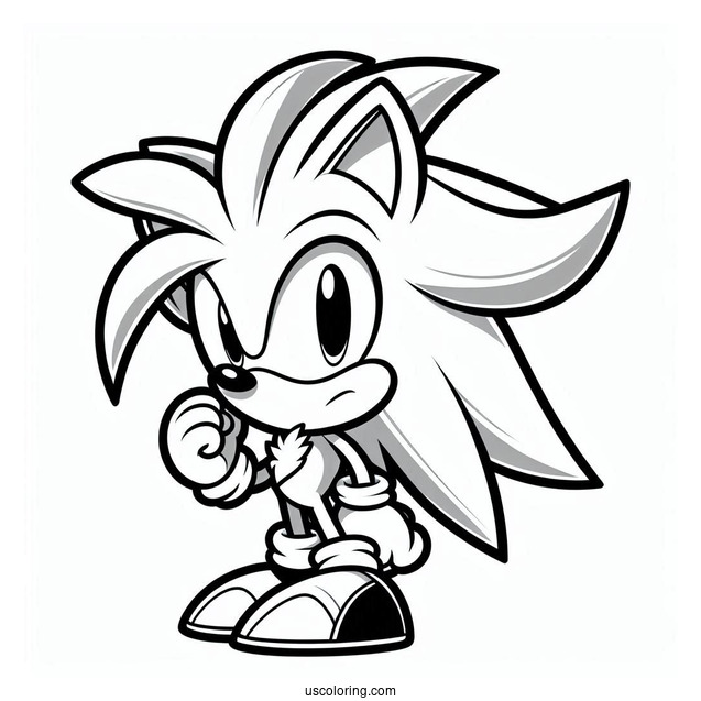 Detailed Outline Of Silver the Hedgehog