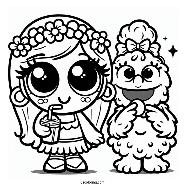 Kawaii Zoe Coloring Sheet