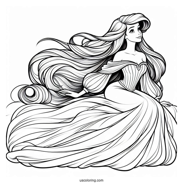 Human Ariel In Gown