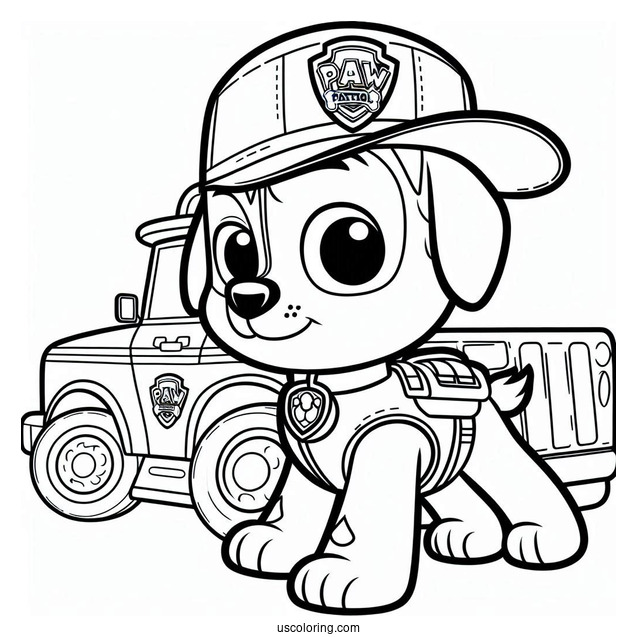 Coloring Sheet Of Ryder From Paw Patrol