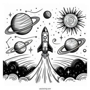 Nasa Rocket Entering Solar System To Color