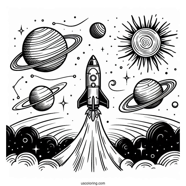 Nasa Rocket Entering Solar System To Color