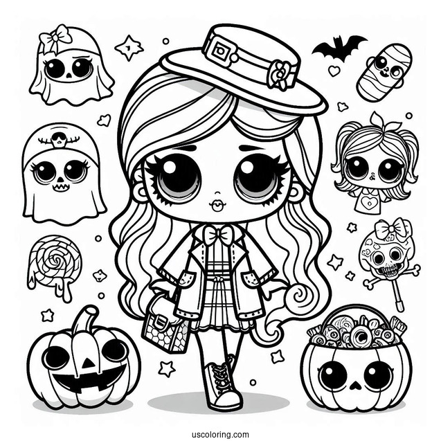 Halloween LOL Surprise Coloring Sheet