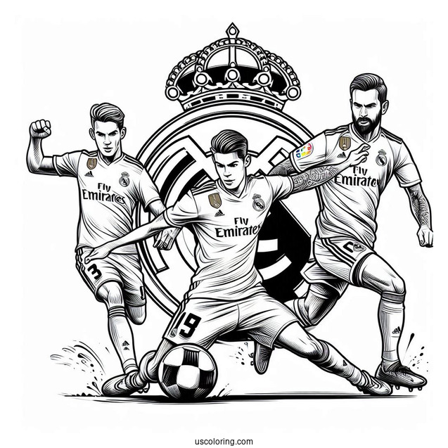Real Madrid CF Football Club To Color