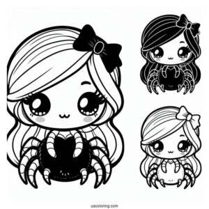 Cute Cartoon Coloring Sheet For Kids