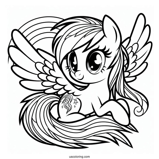 Rainbow Dash Coloring Page From Equestria Girls