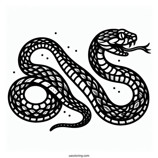 Deadly Viper Snake To Color