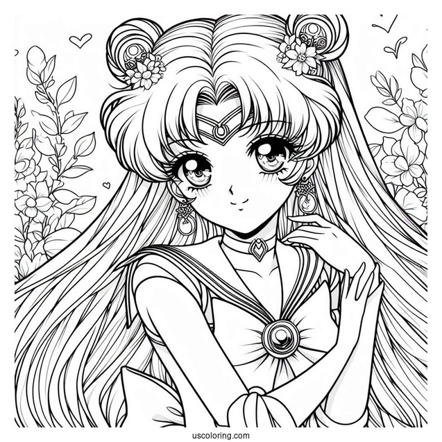 Detailed Coloring Page Of Sailor Venus