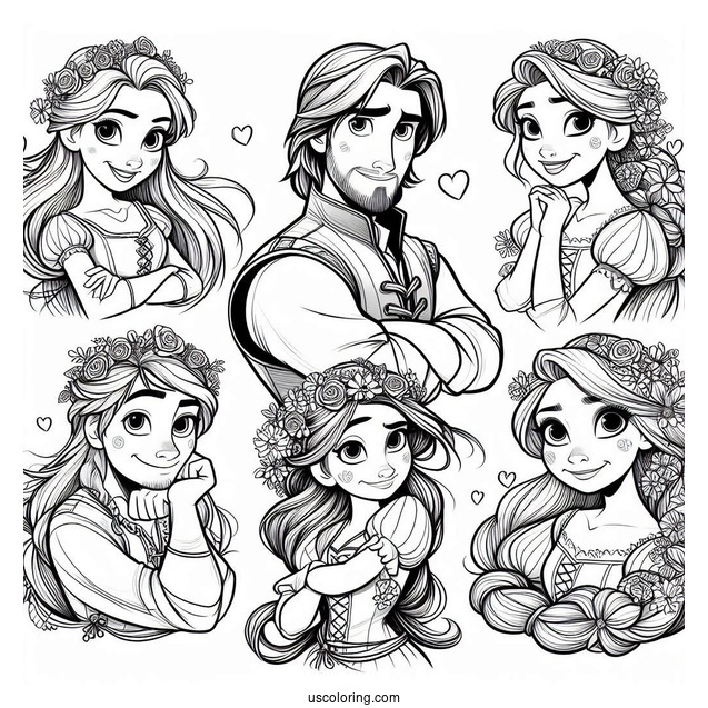 Characters From Tangled Movie To Color