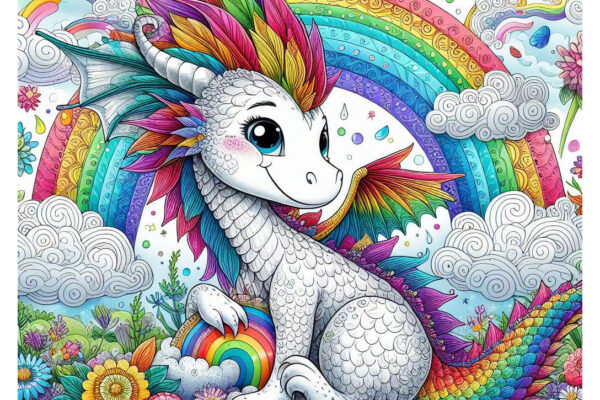 dragon coloring pages feature image