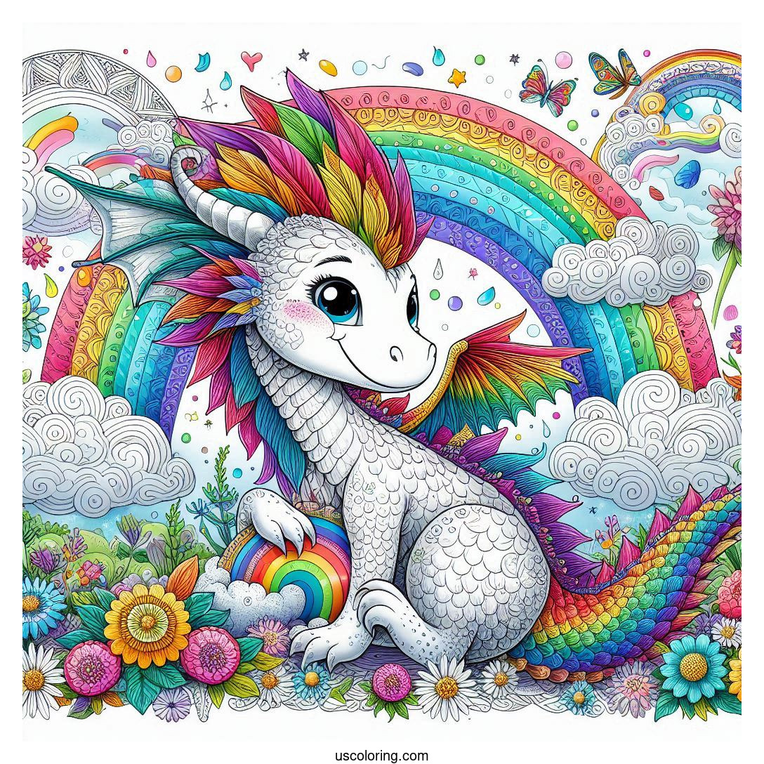 dragon coloring pages feature image