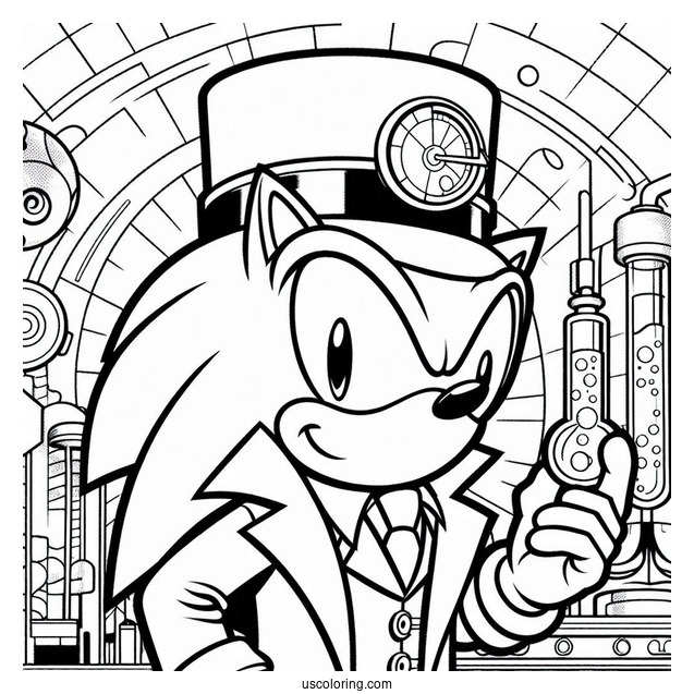 Coloring Page Of Doctor Eggman villain