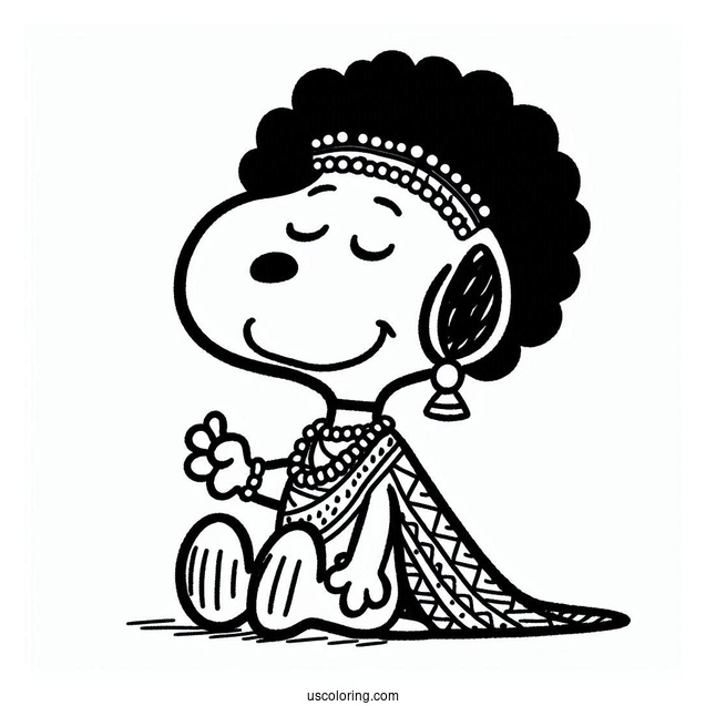 Easy Outline Of Snoopy To Color For Kids