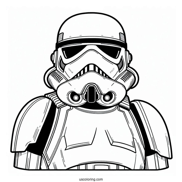 Stormtrooper Coloring Page Of Star Wars Shoretrooper For Kids