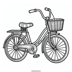 Bicycle Coloring Page Of Kids Tricycle