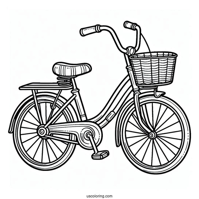 Bicycle Coloring Page Of Kids Tricycle