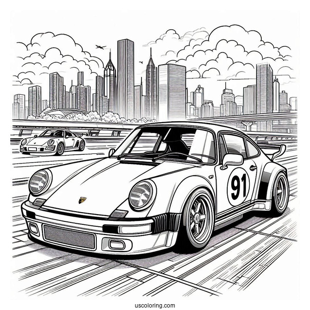 Fujimi 1 24 Porsche Coloring Page