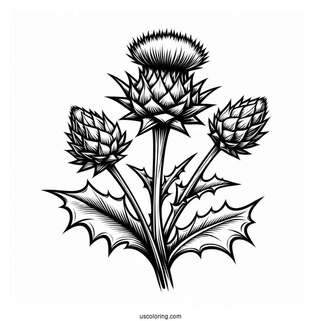 Homing Thistle To Color