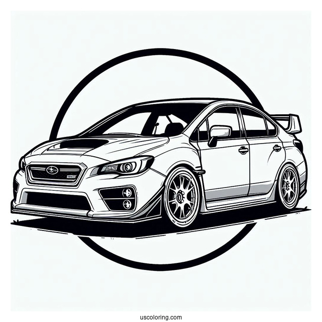 Subaru WRX Car Coloring Page