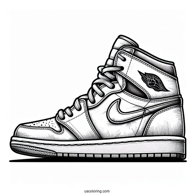 Nike Coloring Page Of Air Jordan Poster