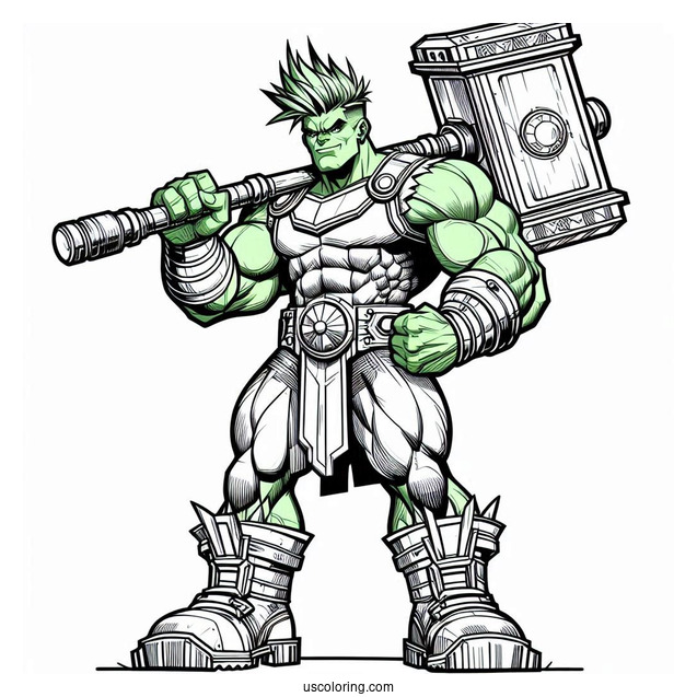 Hulk Smash Coloring Page For Kids