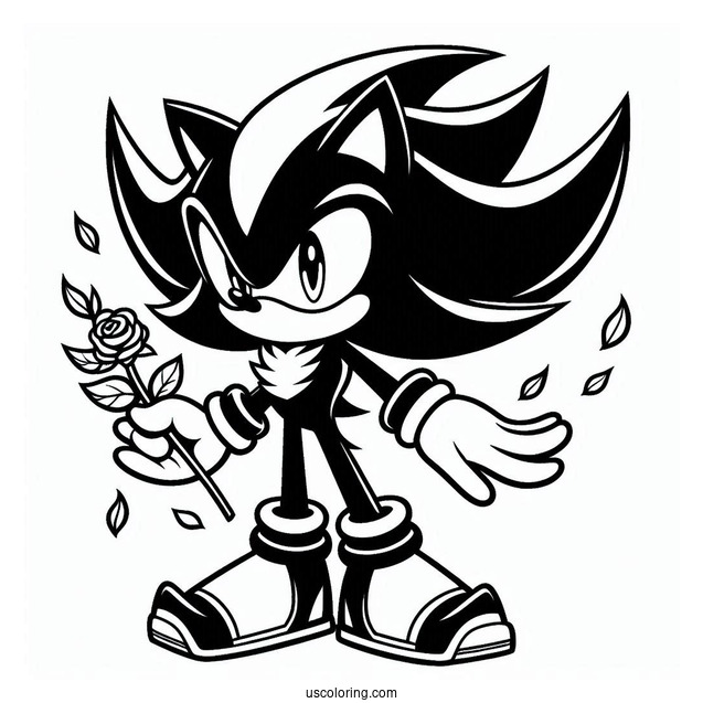 Shadow Coloring Page The Hedgehog In Angel Island