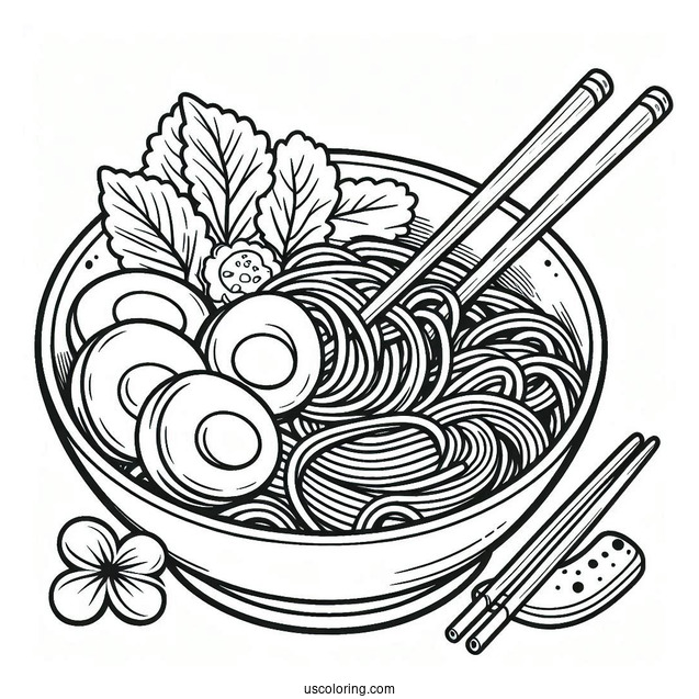 Ramen Coloring Page