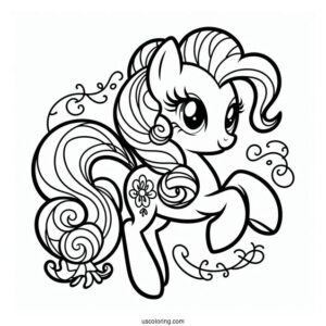 Elegant Pinkie Pie Coloring Page For Kids