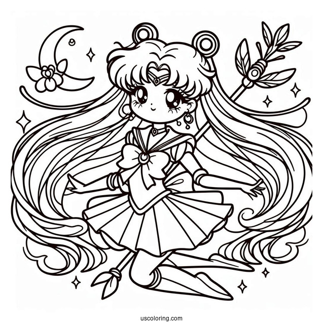 Cute Artemis Coloring In For Kids