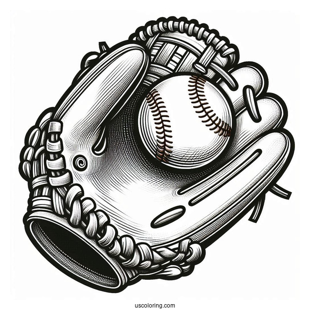 Easy To Color Baseball Glove