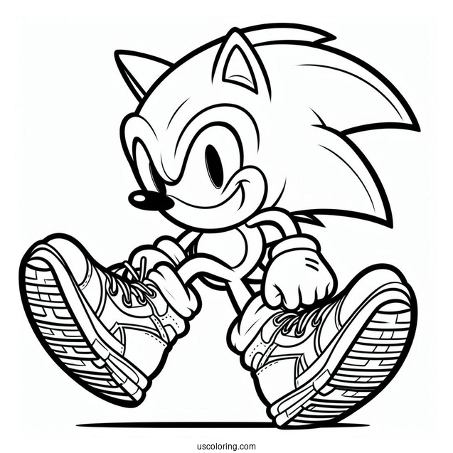 Sonic With Big Shoes