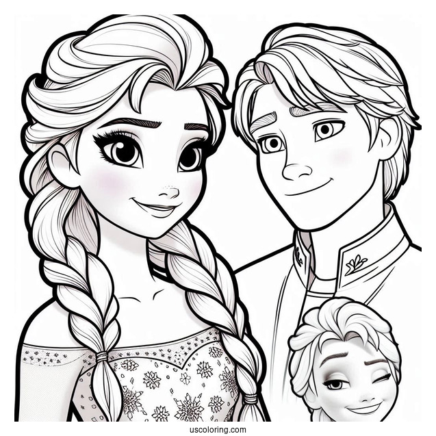 Anna And Elsa To Color For Kids