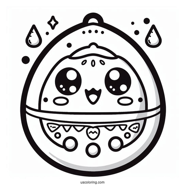 Easy Tamagotchi Coloring Pages Game For Kids