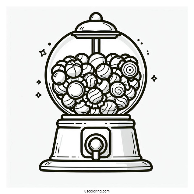 Simple Outline Of a Gum-ball Machine