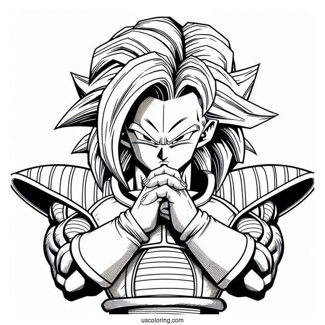 Dragon Ball Z Coloring Page Of Android 16, 17, and 18 Dragon Ball Z Villains