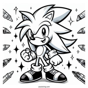Detailed Outline Of Silver the Hedgehog
